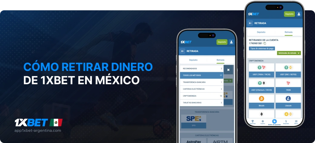 Cómo retirar dinero de 1xBet en México: guía completa - App 1xBet México