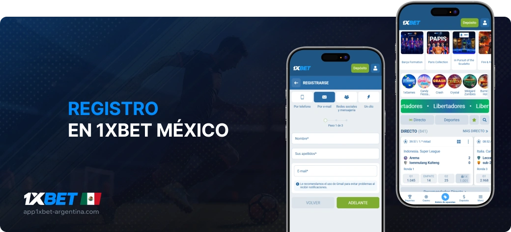 Registro en 1xBet México: guía paso a paso - App 1xBet México